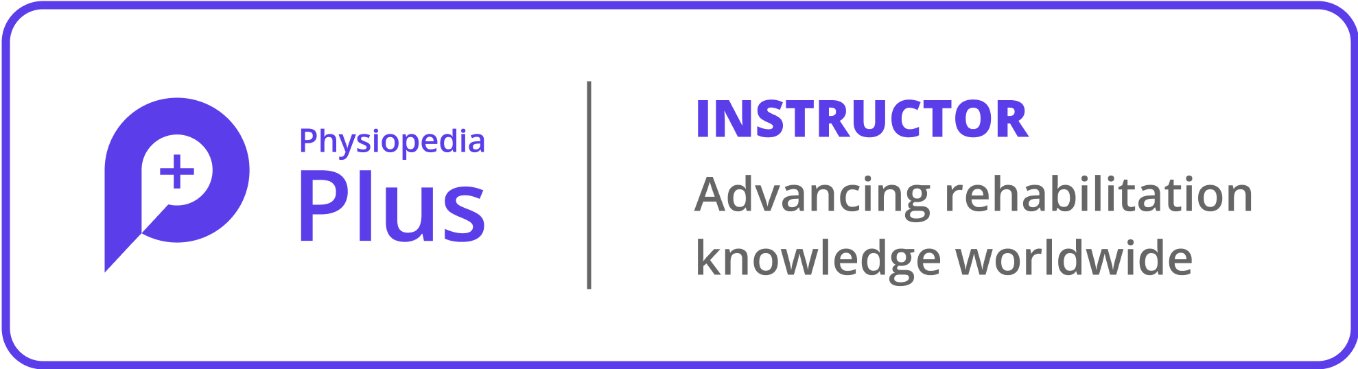 Official Physiopedia Plus Instructor Partner Badge